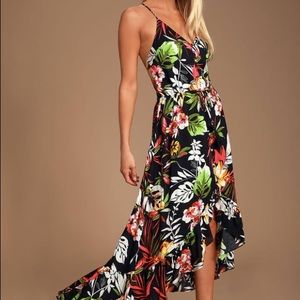Lulu’s tropical print High low dress